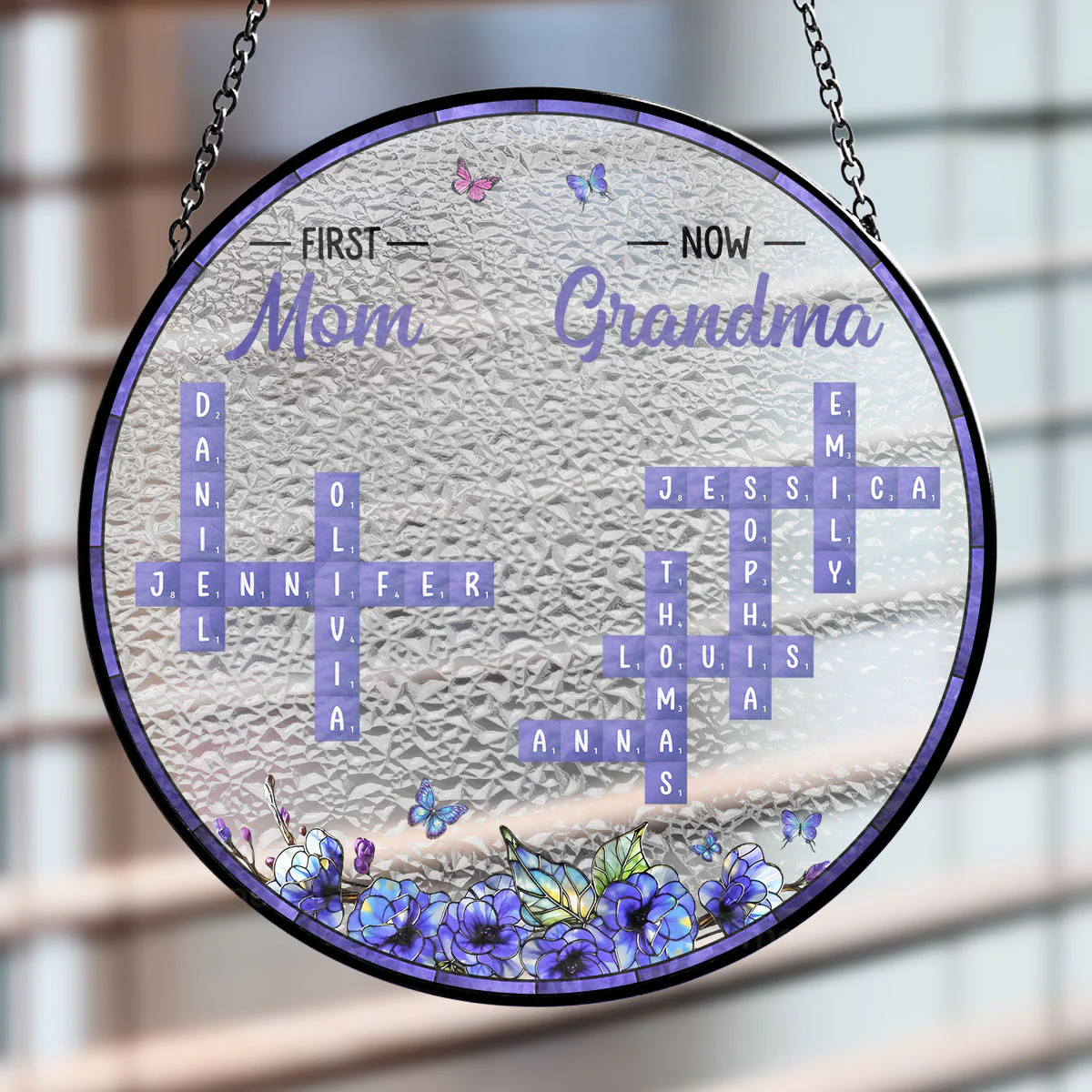 The Secret Garden Crossword - Personalized Custom Window Hanging Suncatcher - Image 5