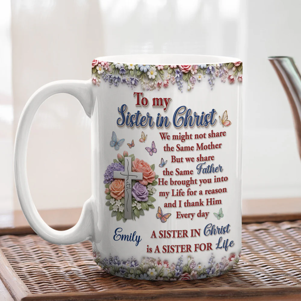 The Sister For Life - Personalized 3D Effect Custom Mug - Image 6