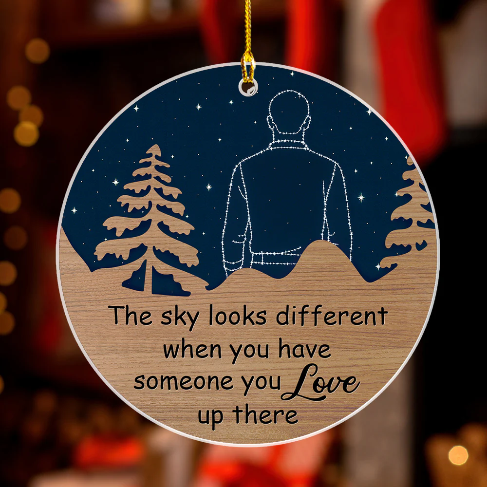The Sky Feels Different Now - Personalized Custom Acrylic Ornament - Image 3
