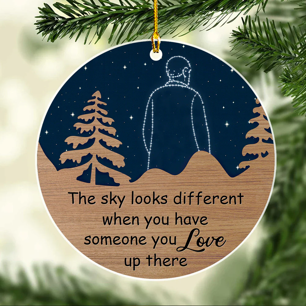 The Sky Feels Different Now - Personalized Custom Acrylic Ornament - Image 4