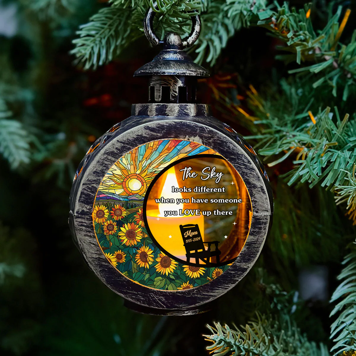 The Sky - Personalized Custom Christmas Lantern - Image 2