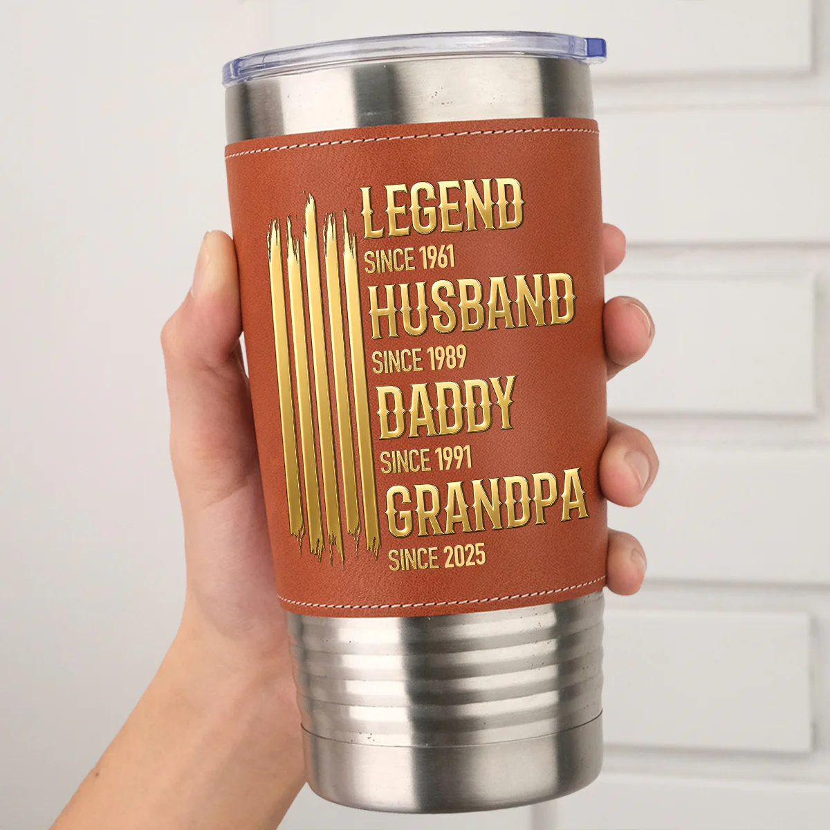 The Ultimate Legend - Personalized Custom Leather Tumbler - Image 6
