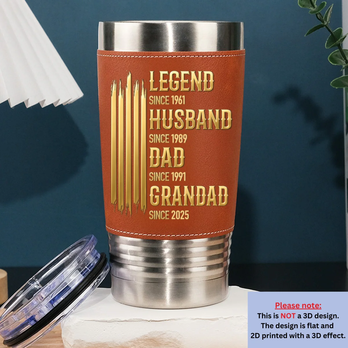 The Ultimate Legend - Personalized Custom Leather Tumbler - Image 7