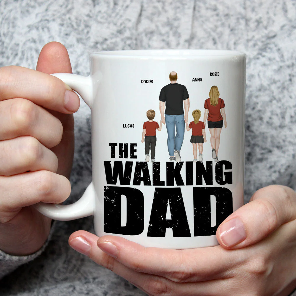 The Walking Dad - Personalized Custom Coffee Mug - Image 3