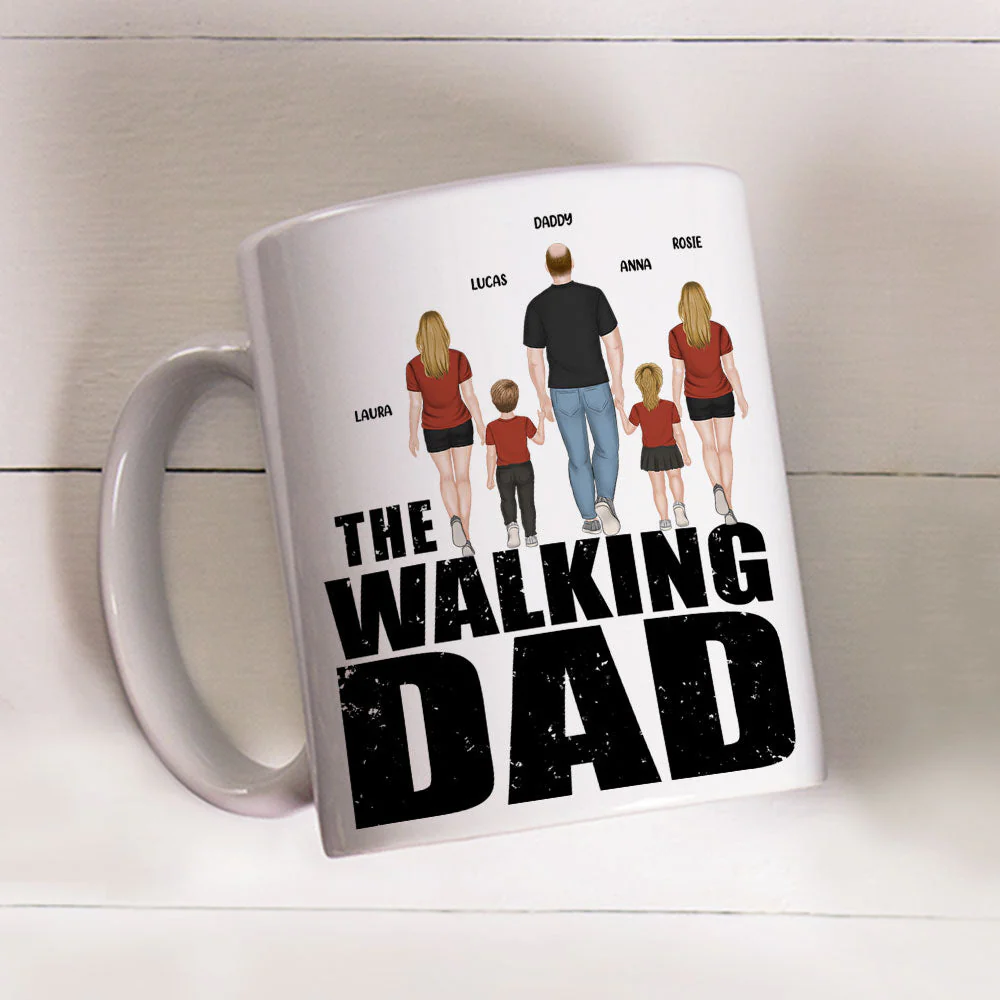 The Walking Dad - Personalized Custom Coffee Mug - Image 4