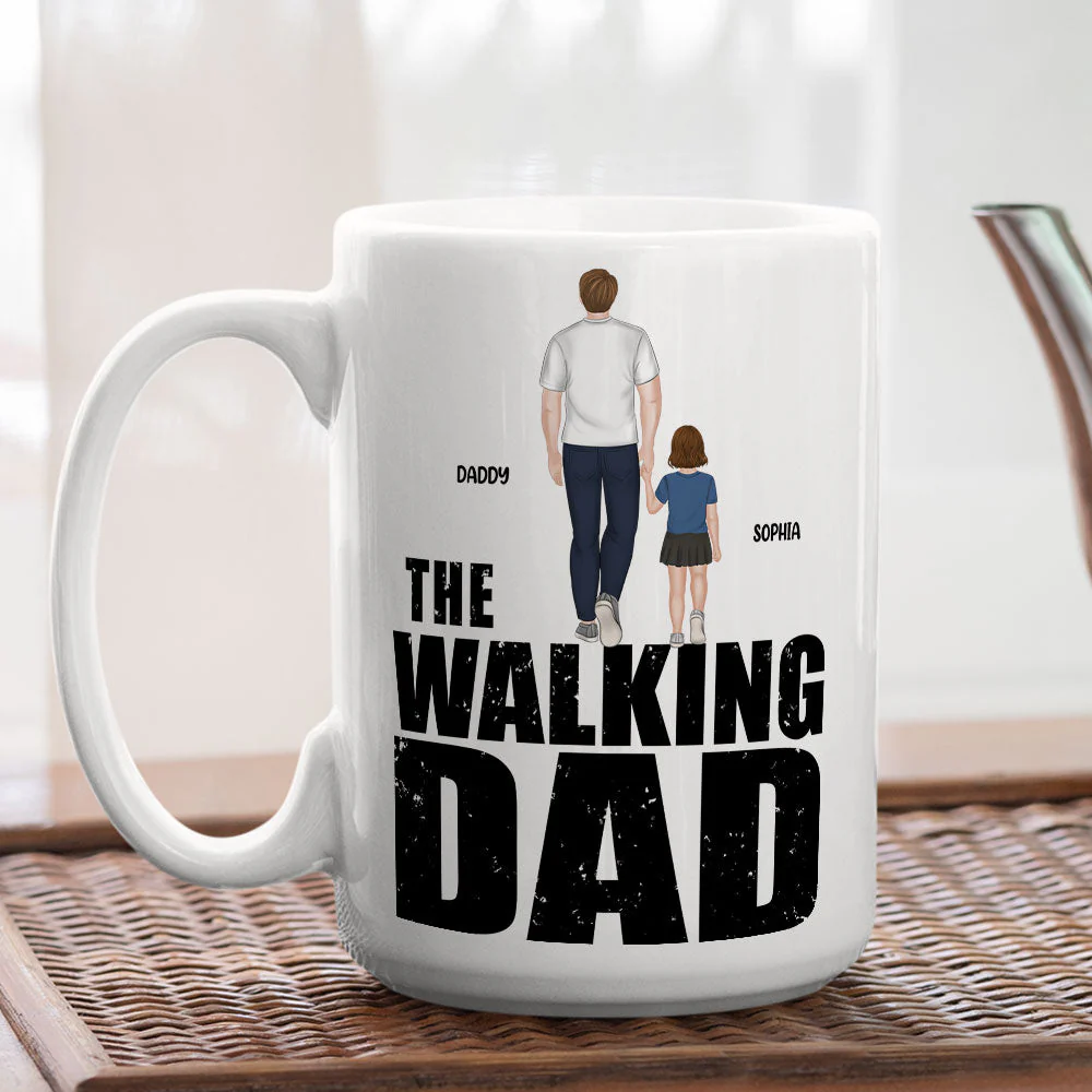 The Walking Dad - Personalized Custom Coffee Mug - Image 5