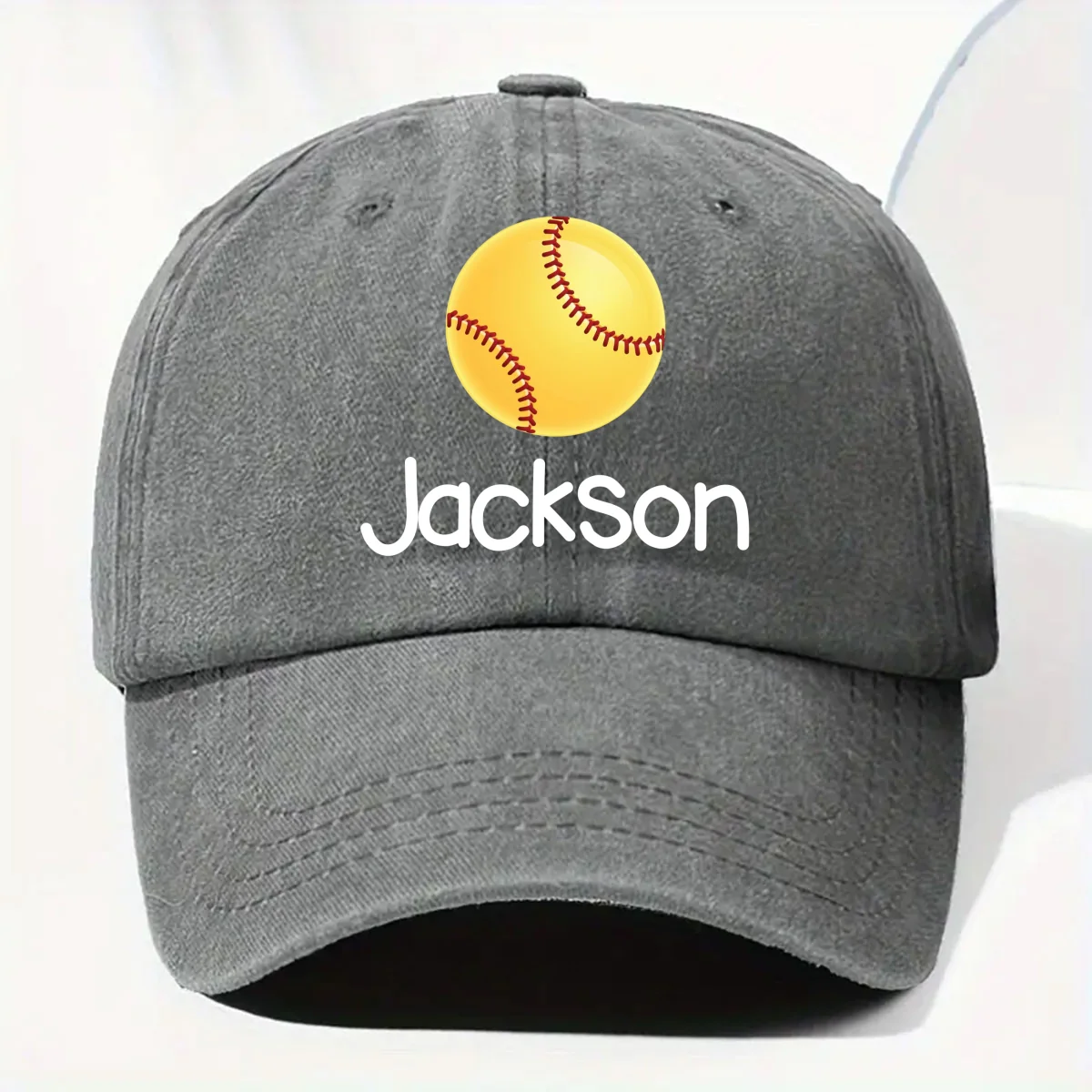 The Winner - Personalized Custom Vintage Washed Denim Cap - Image 7