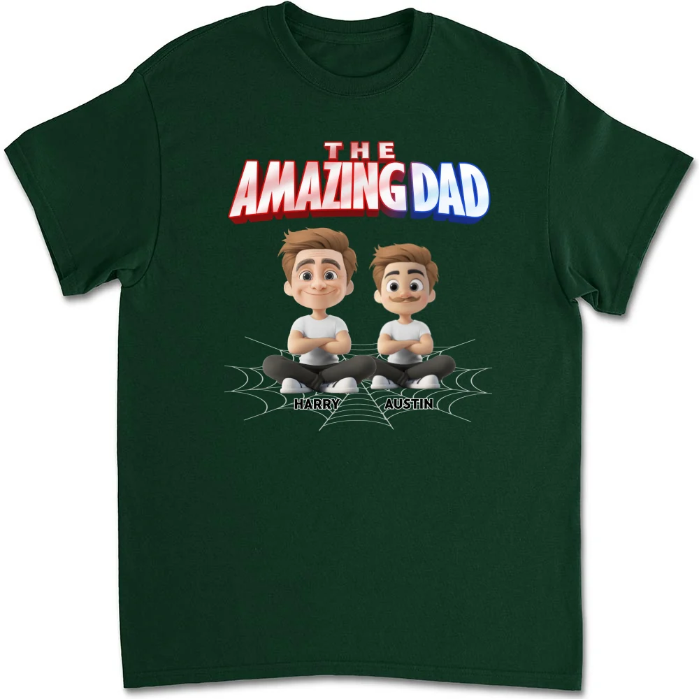 The World Best Amazing Dad - Personalized Custom Shirt - Image 8