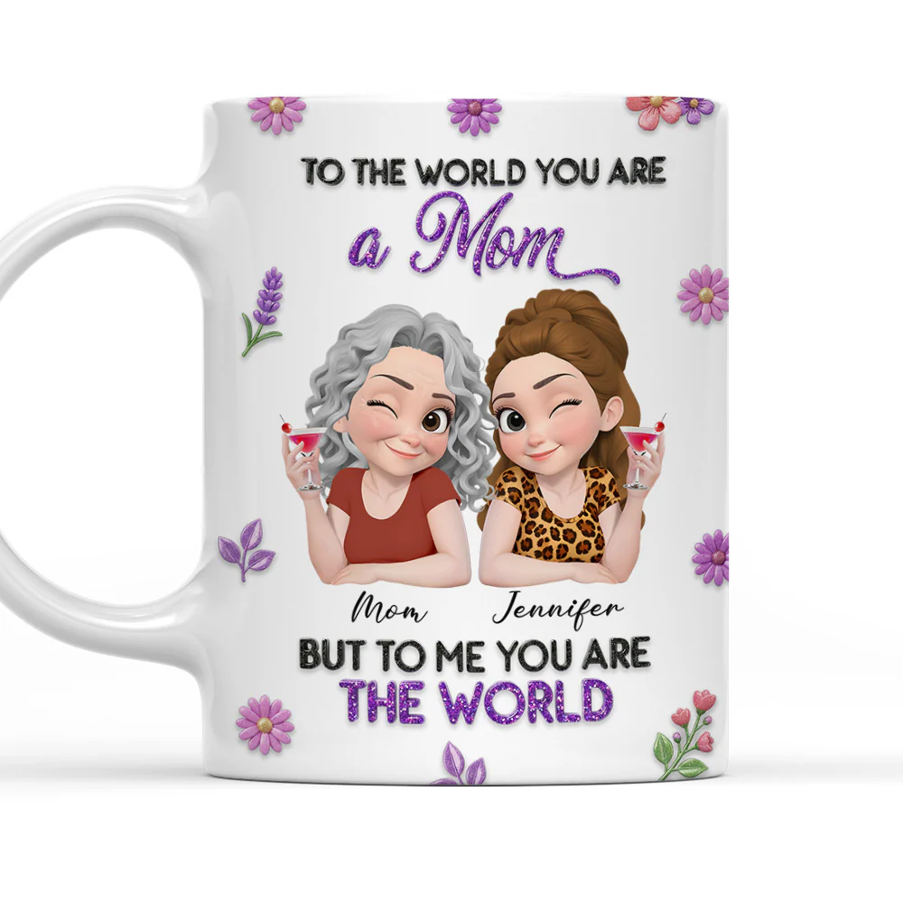 The World To Me - Personalized Custom 3D Effect Mug