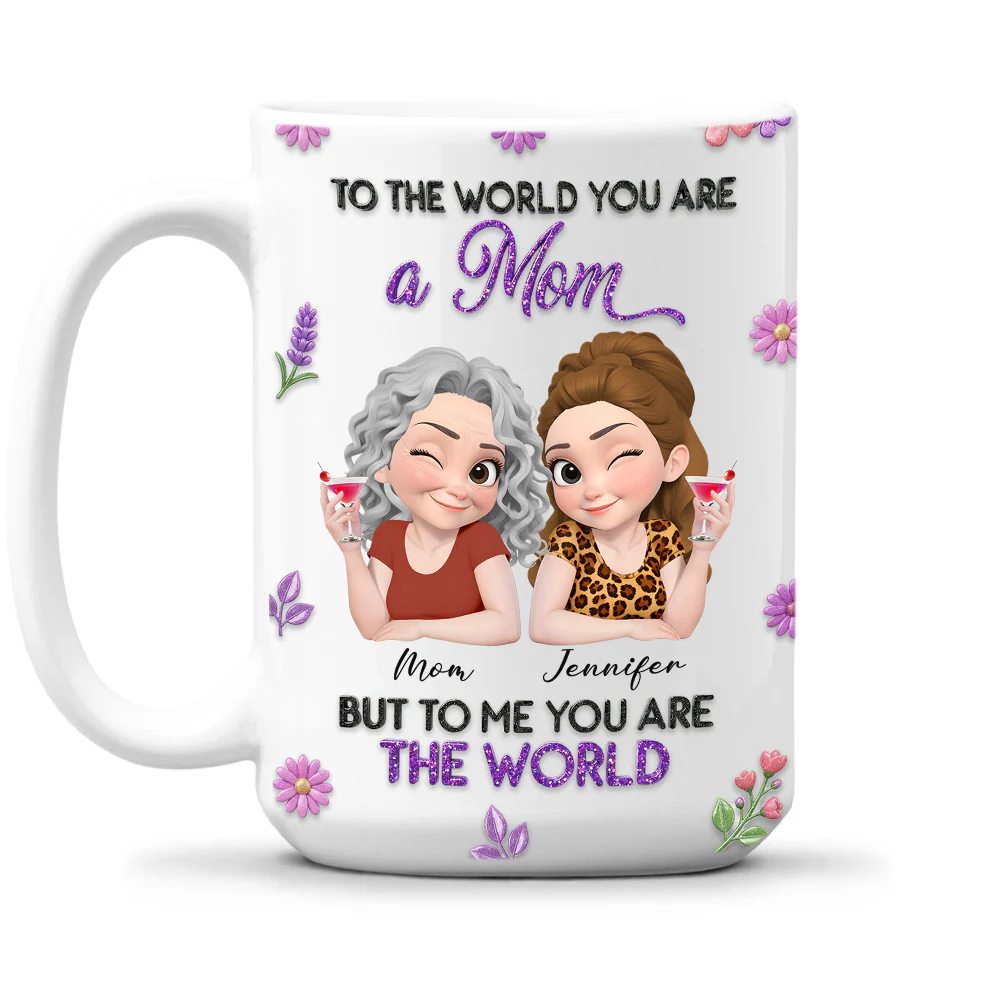 The World To Me - Personalized Custom 3D Effect Mug - Image 2