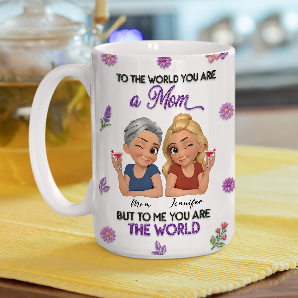The World To Me - Personalized Custom 3D Effect Mug - Image 3