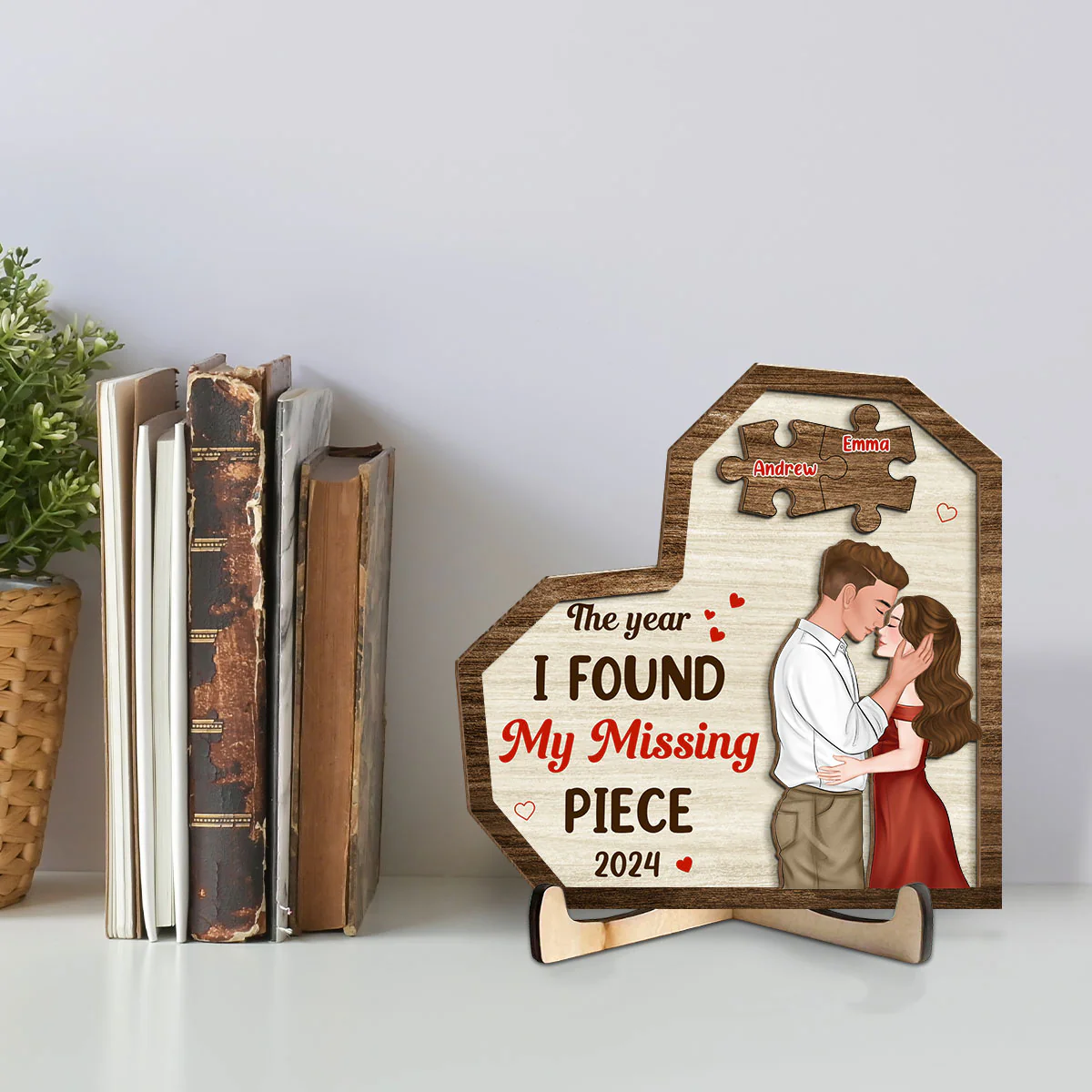 The Year I Found My Missing Piece Version 2 - Personalized Custom Wooden Plaque - Image 5
