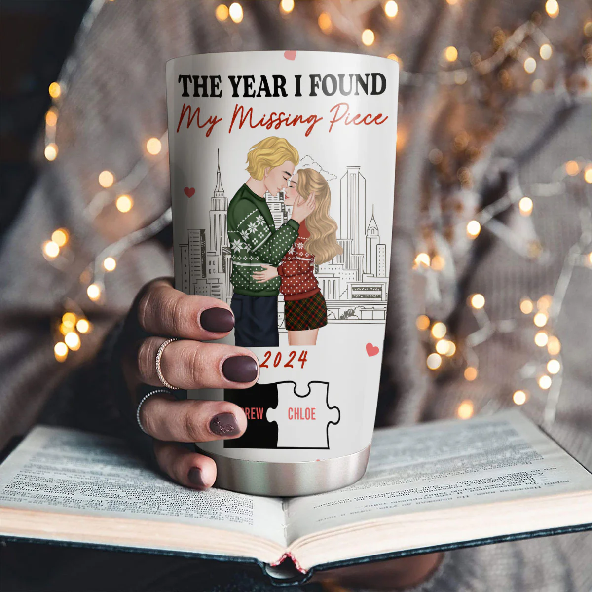 The Year I Found My Perfect Lover - Personalized Custom Tumbler - Image 2