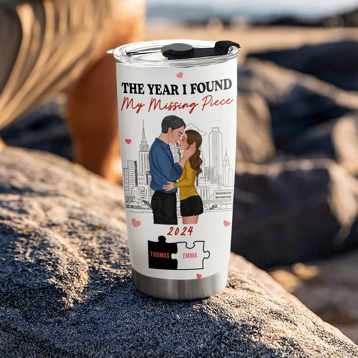 The Year I Found My Perfect Lover - Personalized Custom Tumbler - Image 3