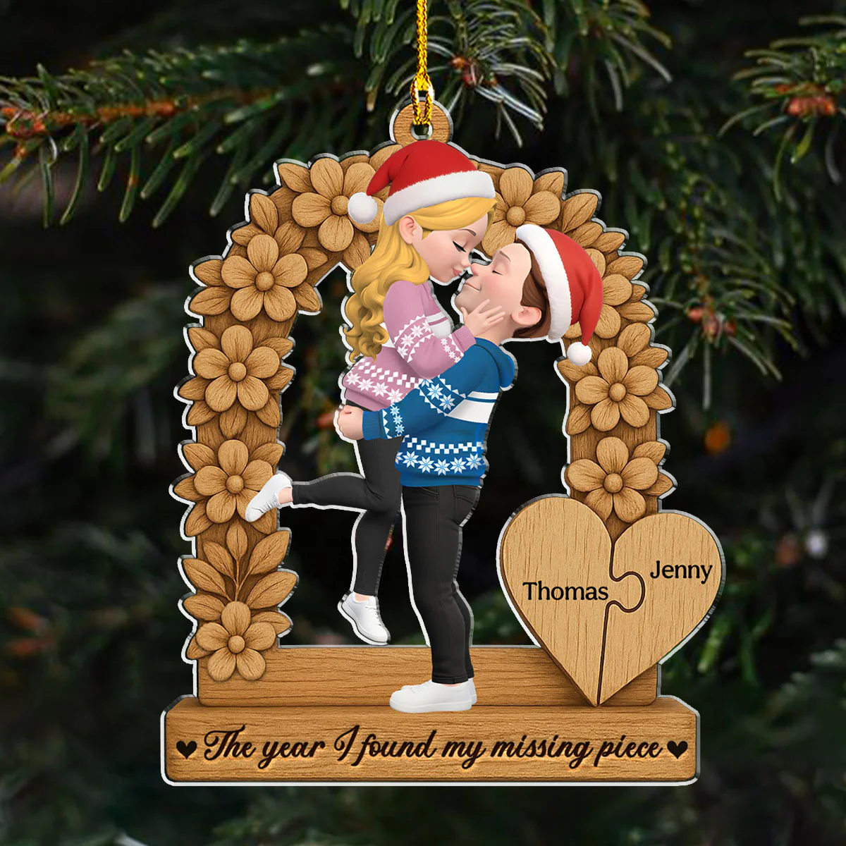 The Year I Found You - Personalized Custom Acrylic Ornament - Image 3