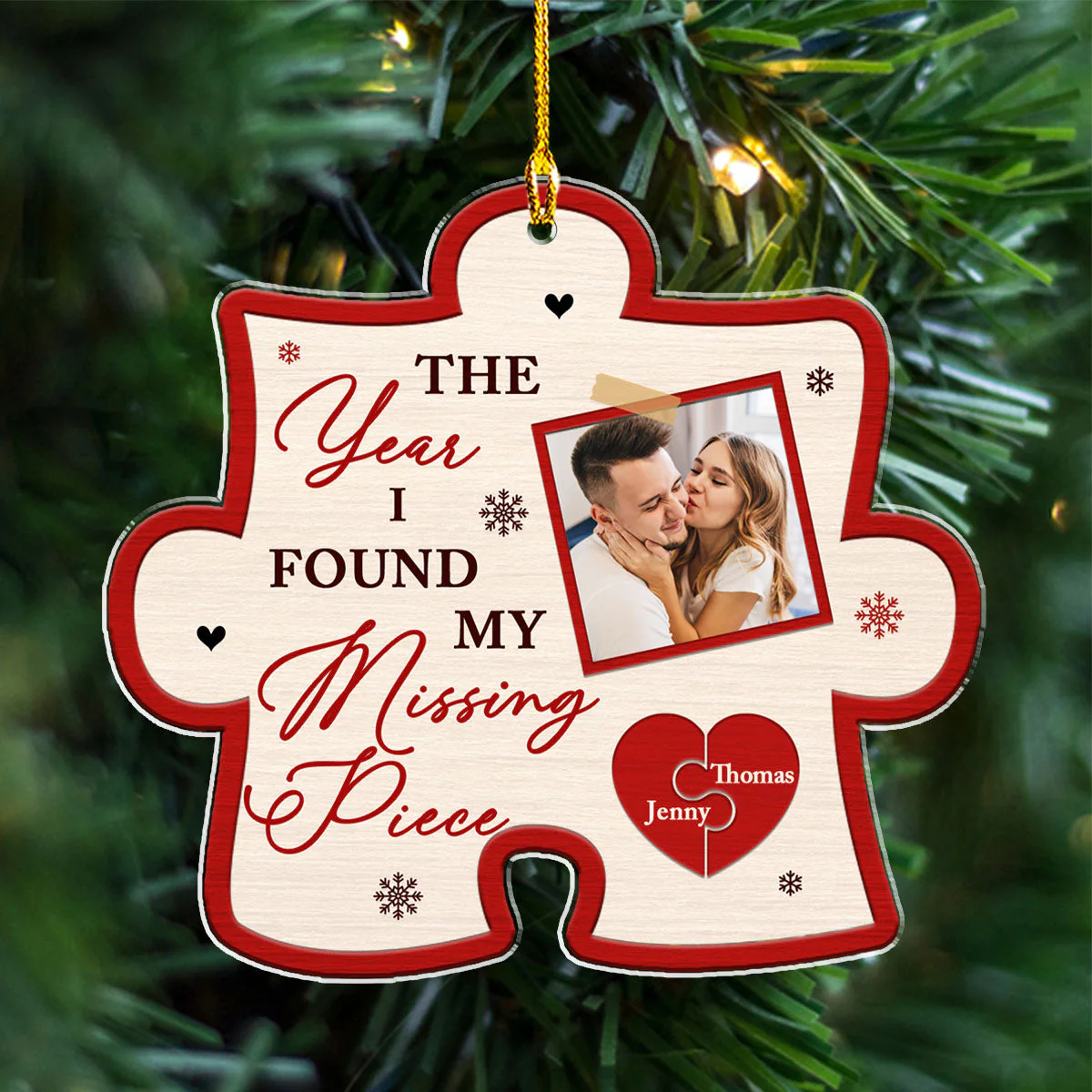 The Year I Found You - Personalized Custom Acrylic Ornament - Image 2