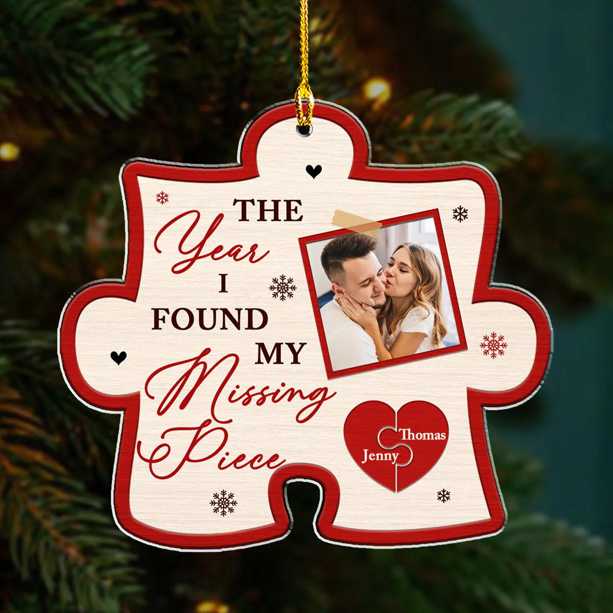The Year I Found You - Personalized Custom Acrylic Ornament - Image 3