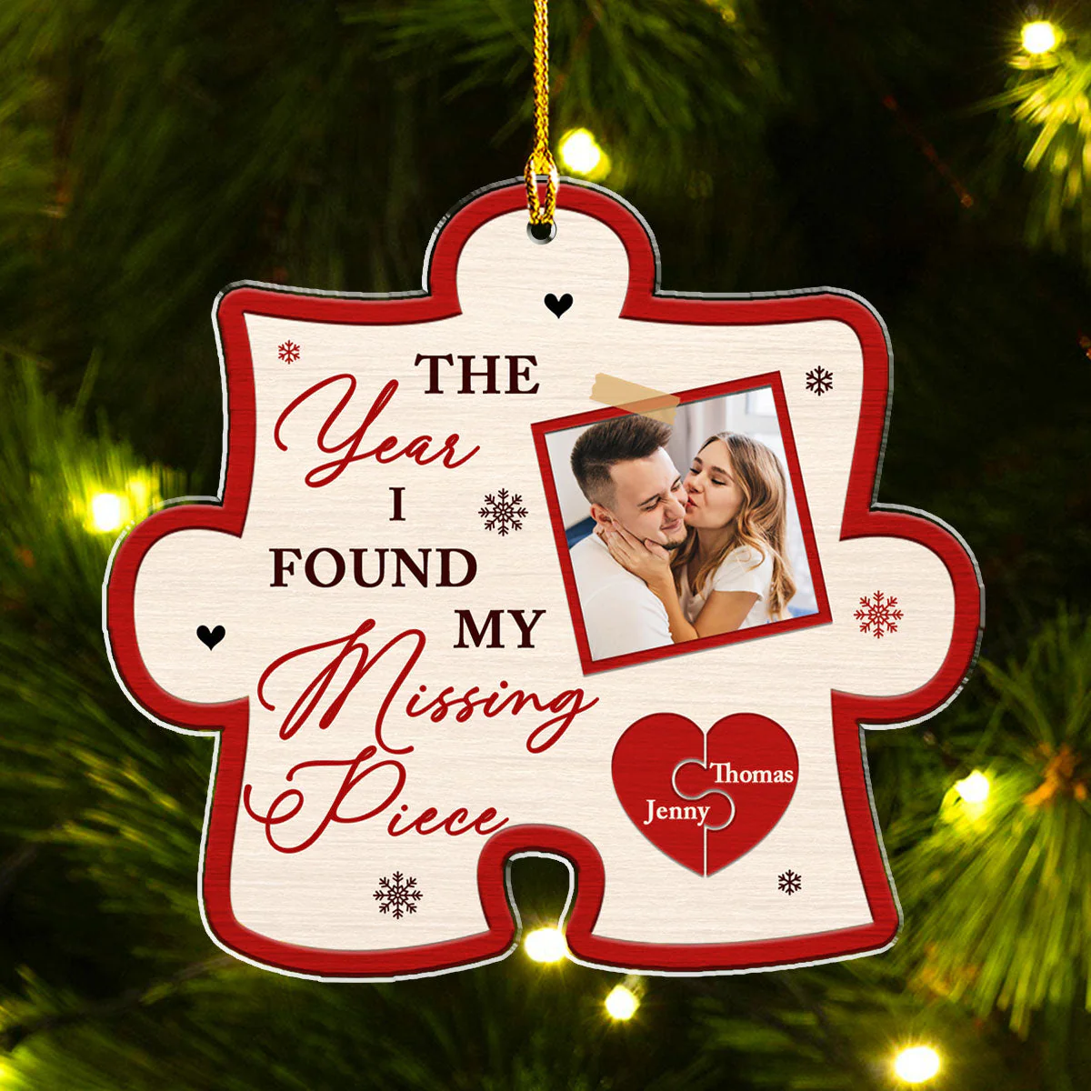 The Year I Found You - Personalized Custom Acrylic Ornament - Image 4