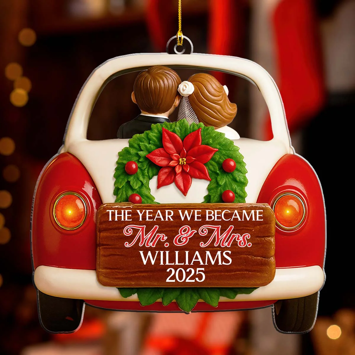 The Year We Became Forever - Personalized Custom Acrylic Ornament - Image 3