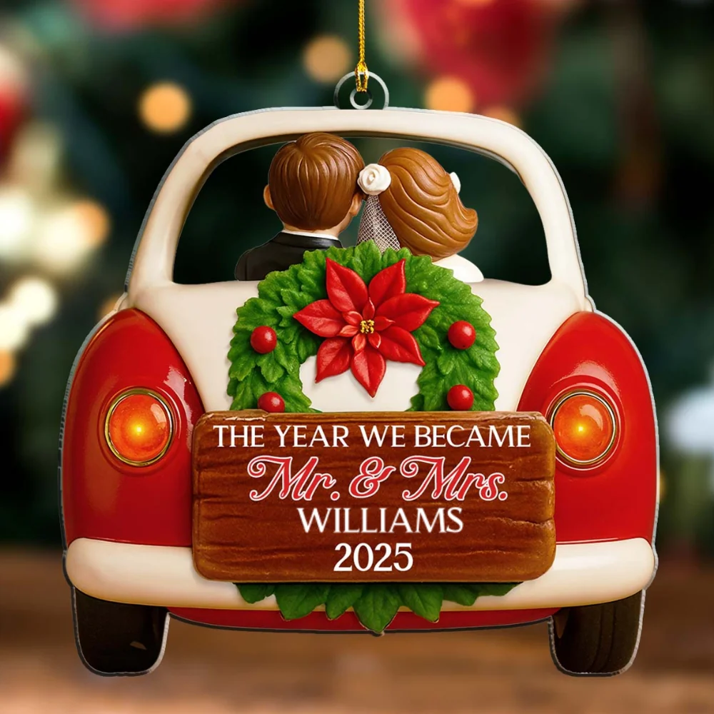 The Year We Became Forever - Personalized Custom Acrylic Ornament - Image 6