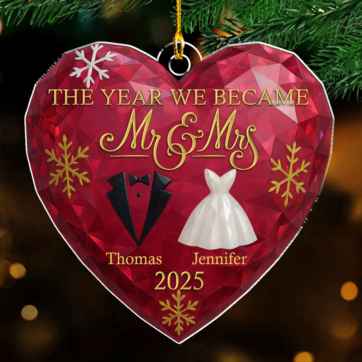 The Year We Became - Personalized Custom Acrylic Ornament - Image 2