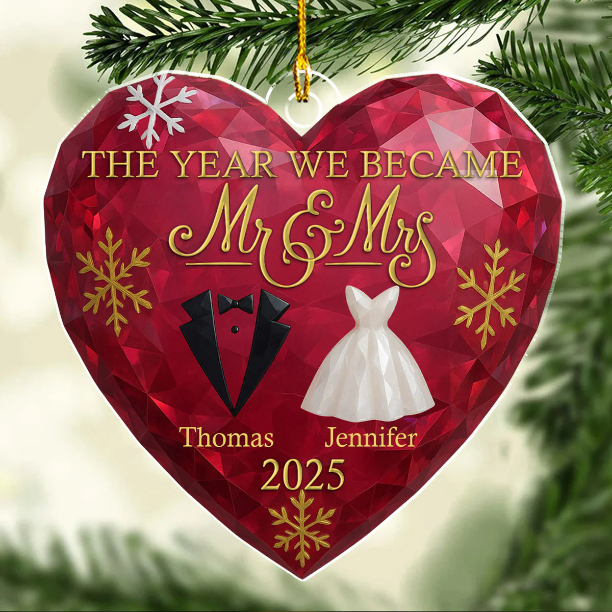 The Year We Became - Personalized Custom Acrylic Ornament - Image 5