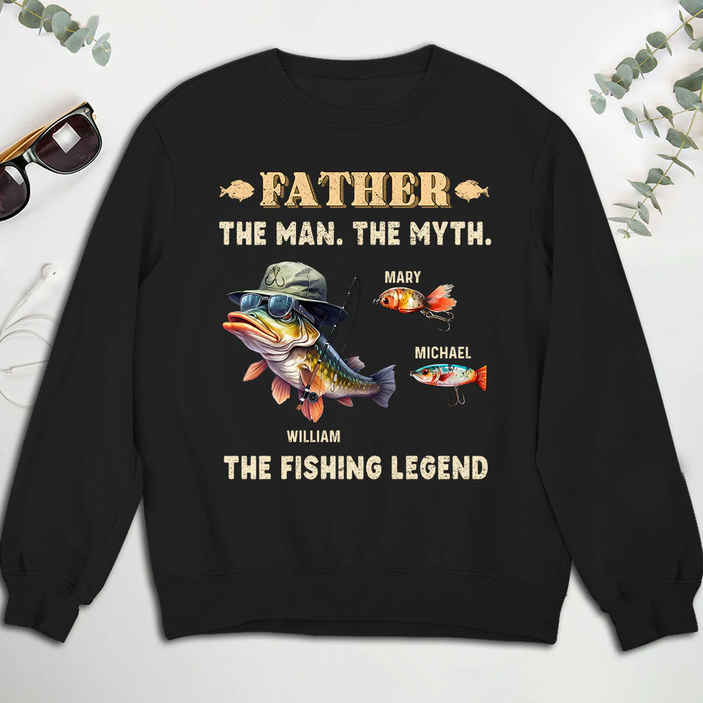 The Man The Myth The Fishing Legend - Personalized Custom Shirt - Image 3