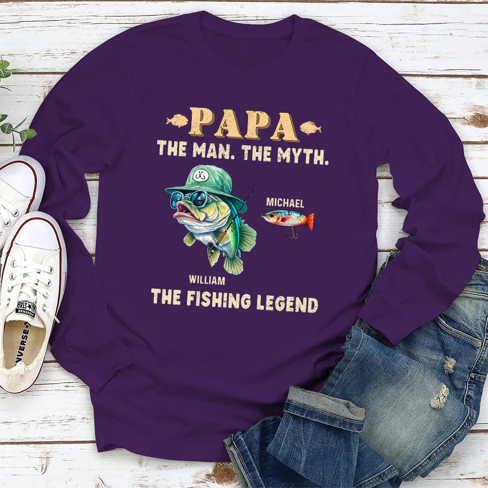 The Man The Myth The Fishing Legend - Personalized Custom Shirt - Image 4
