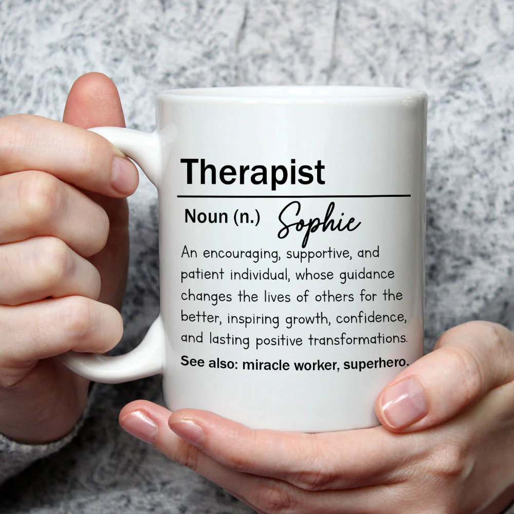 Therapist Definition - Personalized Custom Coffee Mug - Image 3