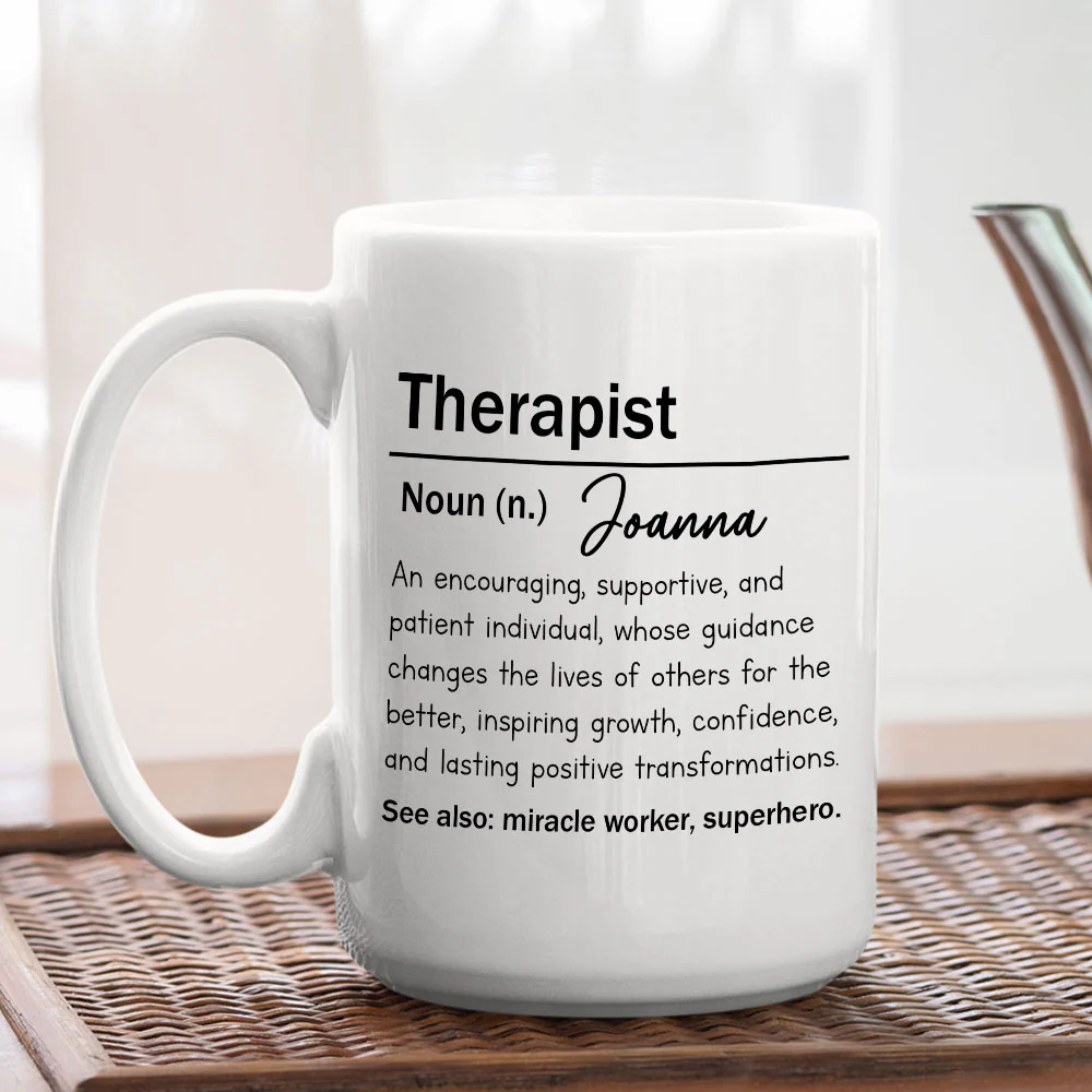 Therapist Definition - Personalized Custom Coffee Mug - Image 4