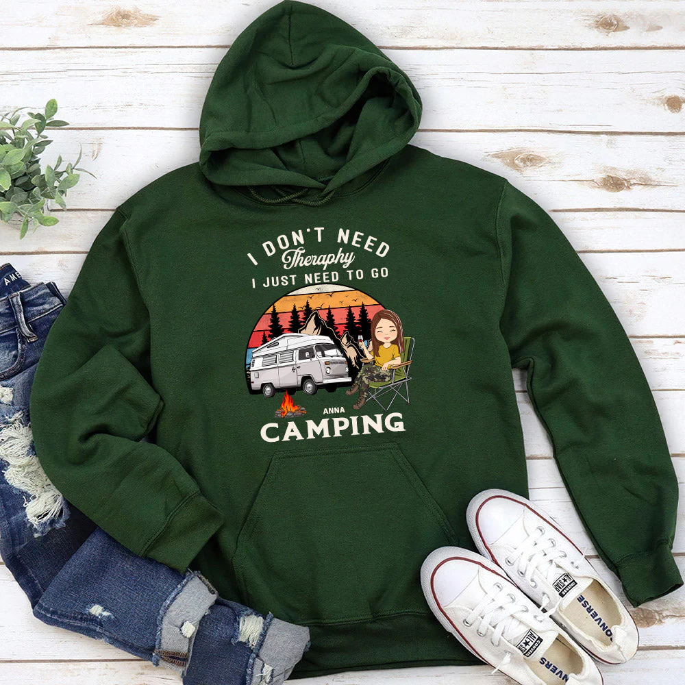 Therapy Camping 2 - Personalized Custom Hoodie - Image 4