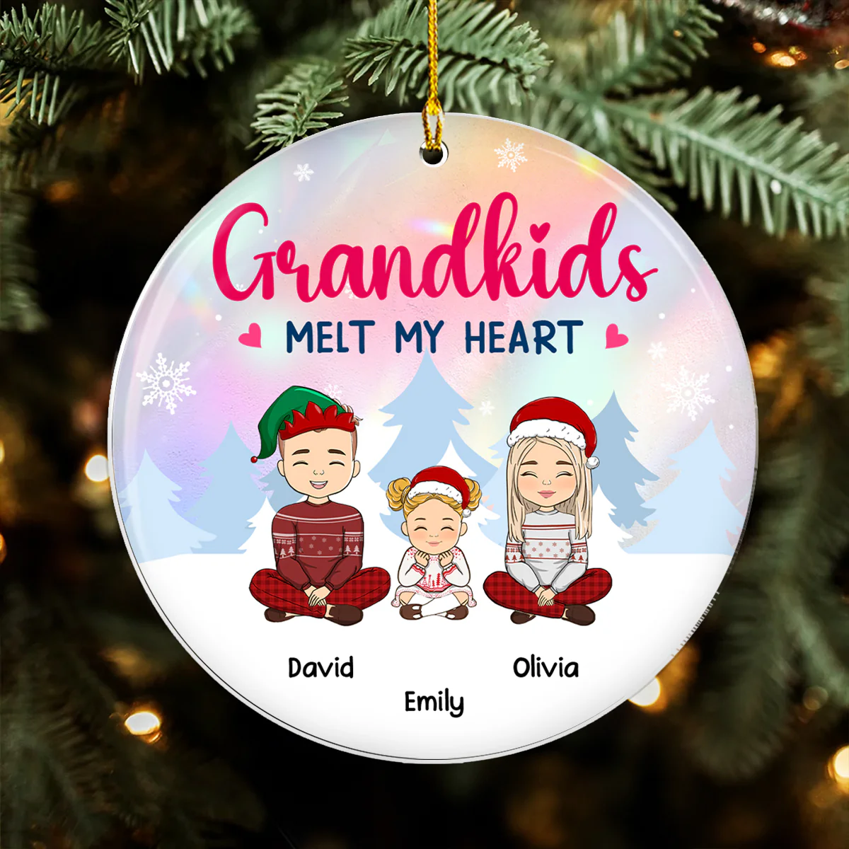 There Is No Greater Gift Than My Grandkid - Personalized Custom Acrylic Ornament - Image 5