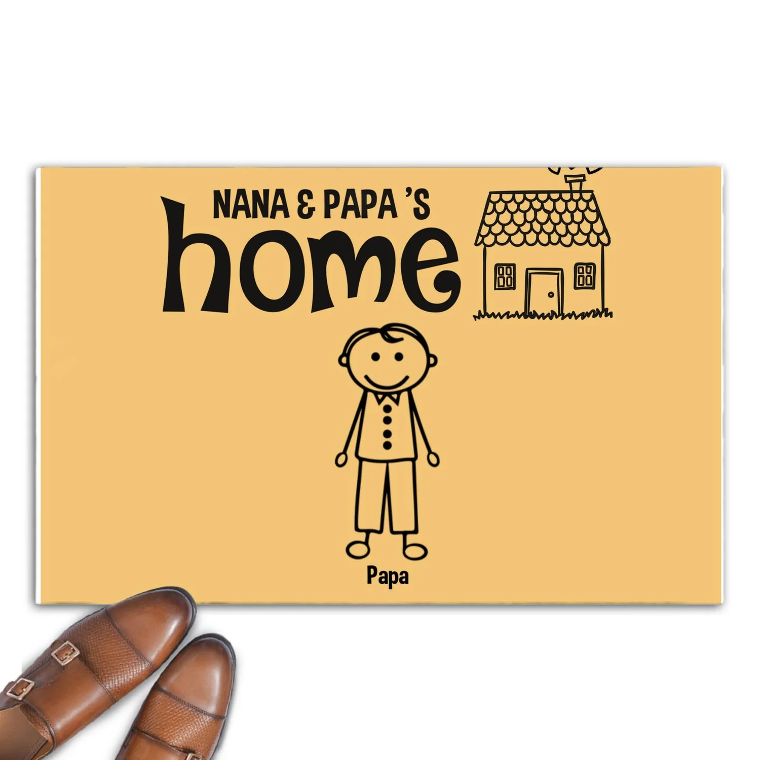 There Is No Place Like - Personalized Custom Doormat