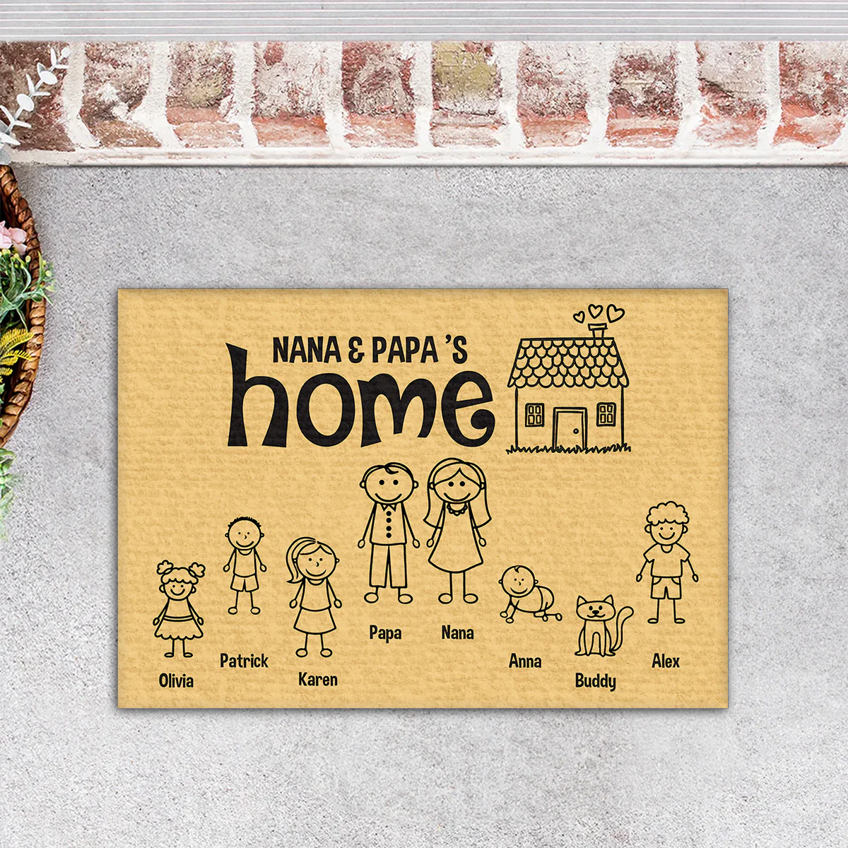There Is No Place Like - Personalized Custom Doormat - Image 2