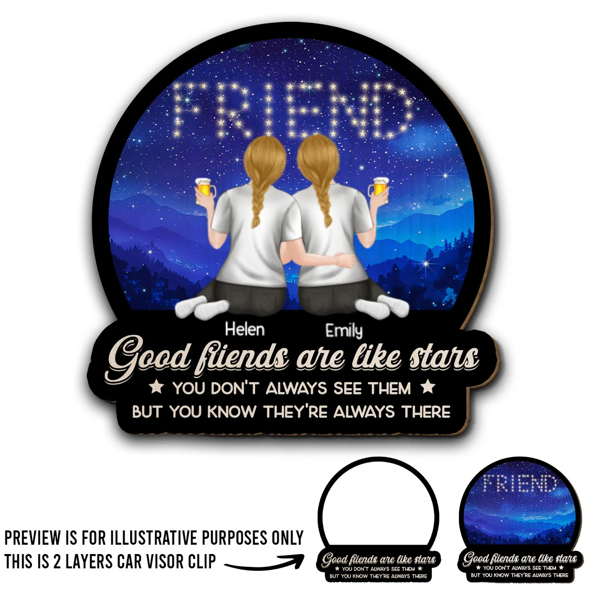 They Are Always There - Personalized Custom Car Visor Clip - Image 6