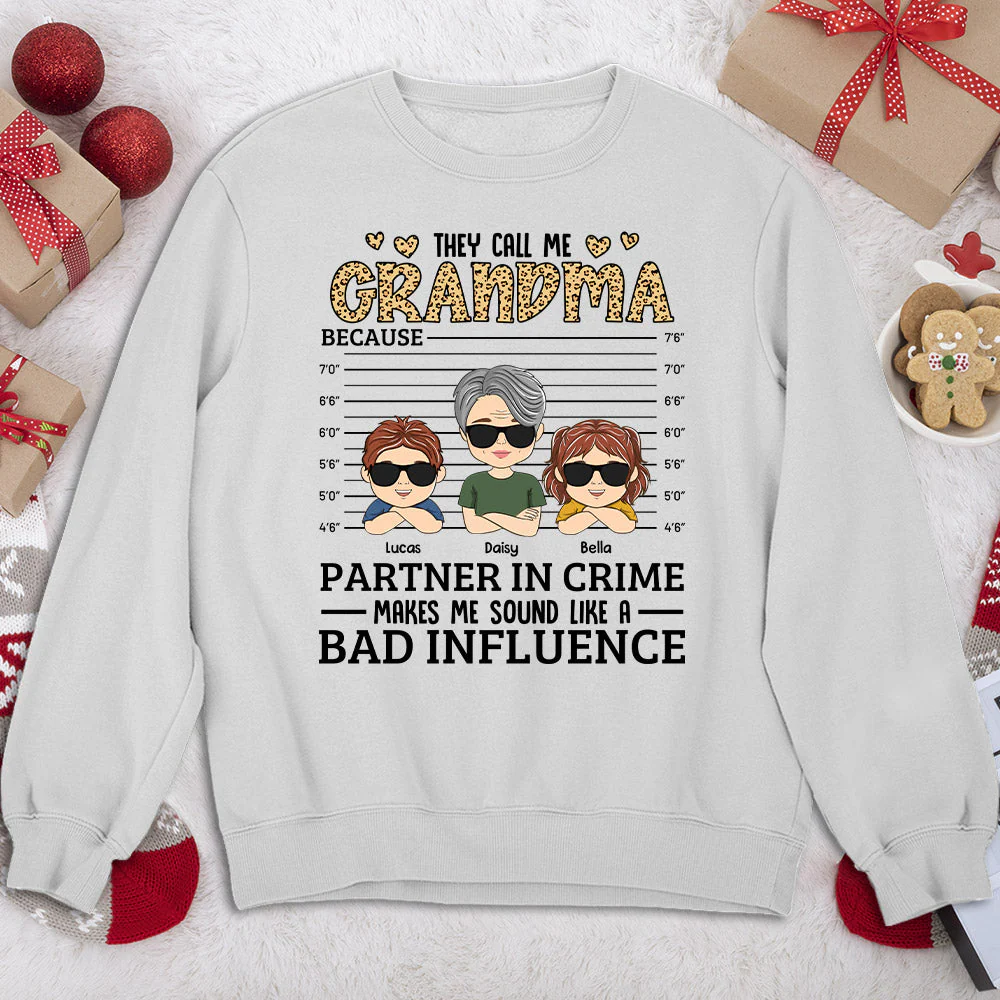 They Call Me Grandma - Personalized Custom Sweatshirt - Image 2