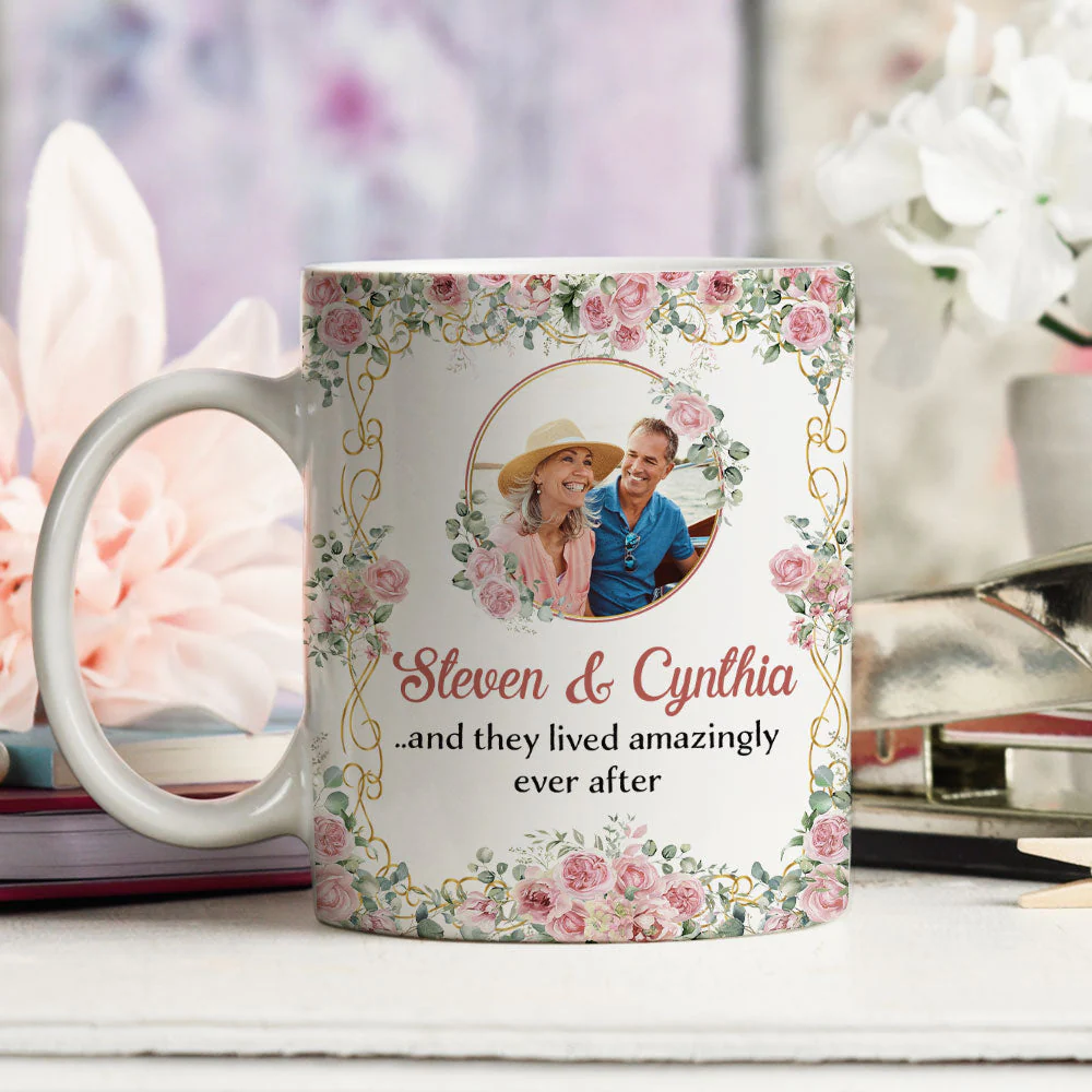They Lived Amazingly Ever After - Personalized Custom Coffee Mug - Image 2