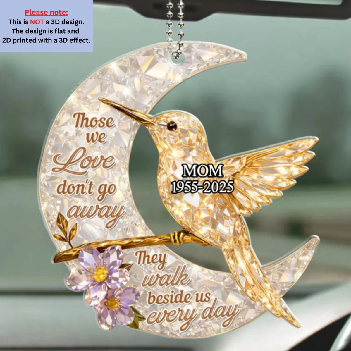 They Never Go Away Golden Ver - Personalized Custom 3D Effect Car Ornament - Image 5