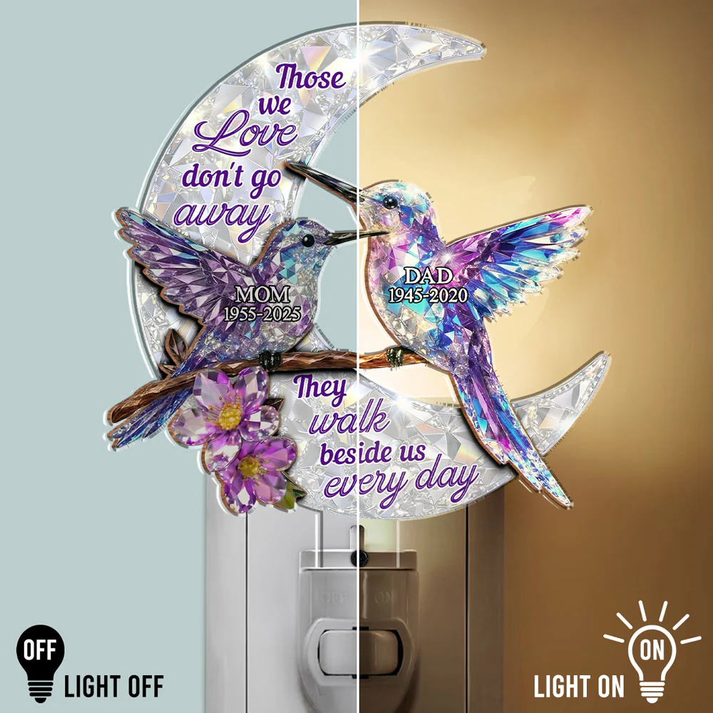 They Never Go Away - Personalized Custom 3D Effect Wood And Acrylic Night Light - Image 2