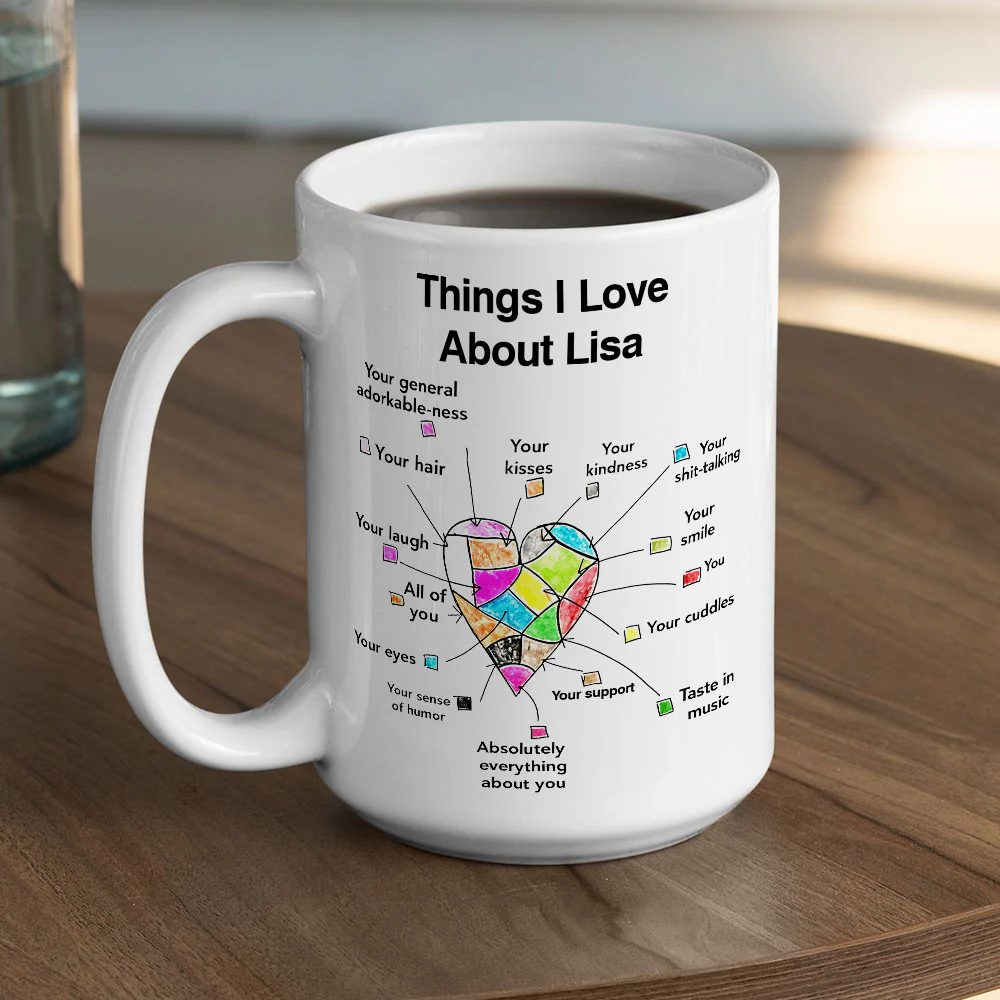 Things I Love - Personalized Custom Coffee Mug - Image 5