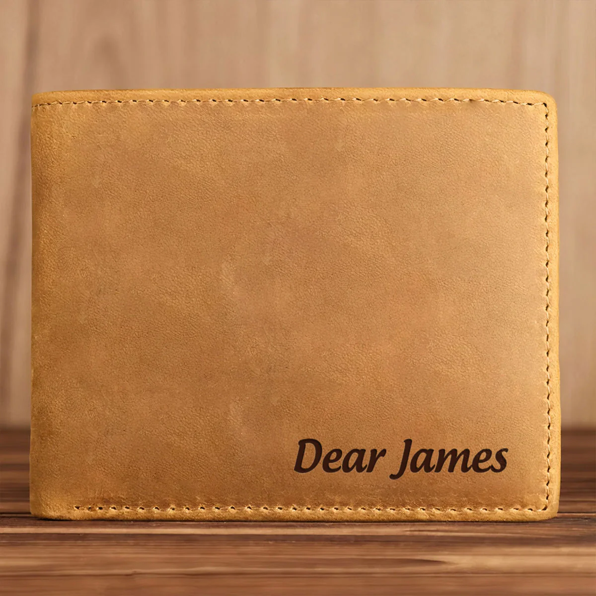 Think Of Me Whenever You Spend Your Money On Other Women - Personalized Custom Men Leather Wallet - Image 2