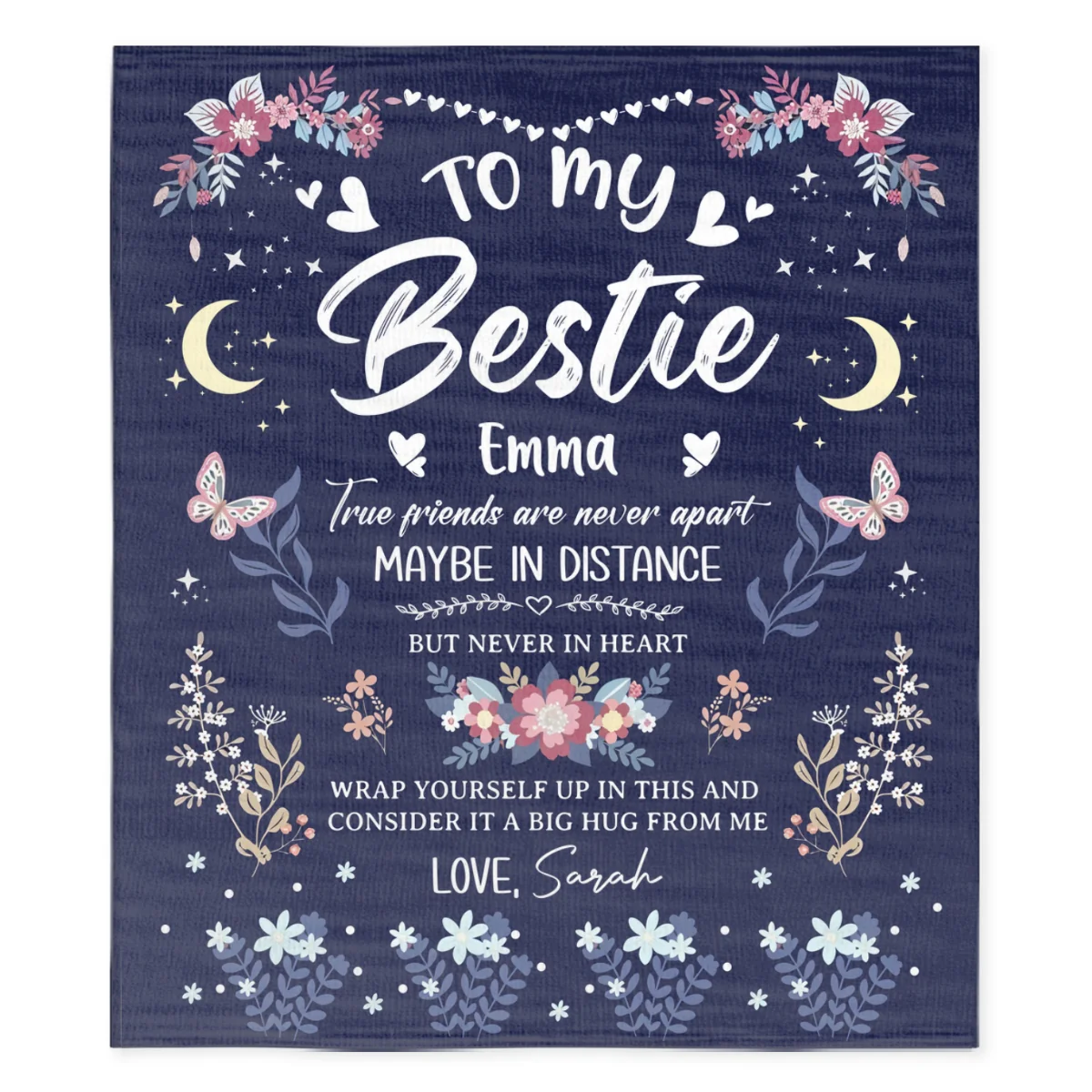 Thinking Of You Far Away - Personalized Custom Fleece Blanket - Image 5