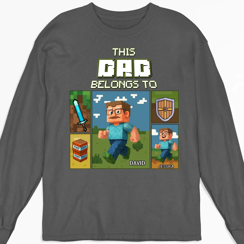 This Awesome Dad Belongs To - Personalized Custom Shirt - Image 10