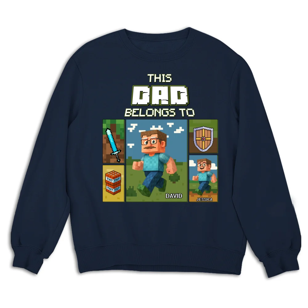 This Awesome Dad Belongs To - Personalized Custom Shirt - Image 14