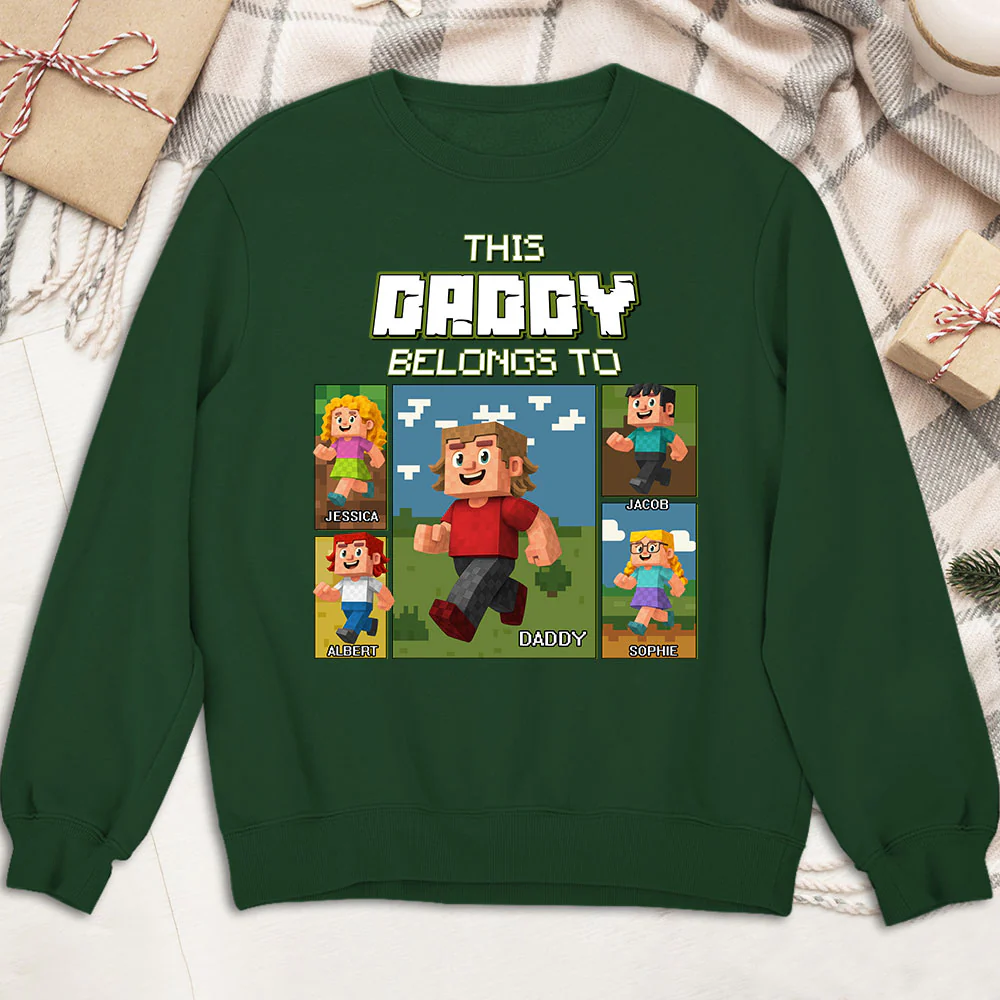 This Awesome Dad Belongs To - Personalized Custom Shirt - Image 3
