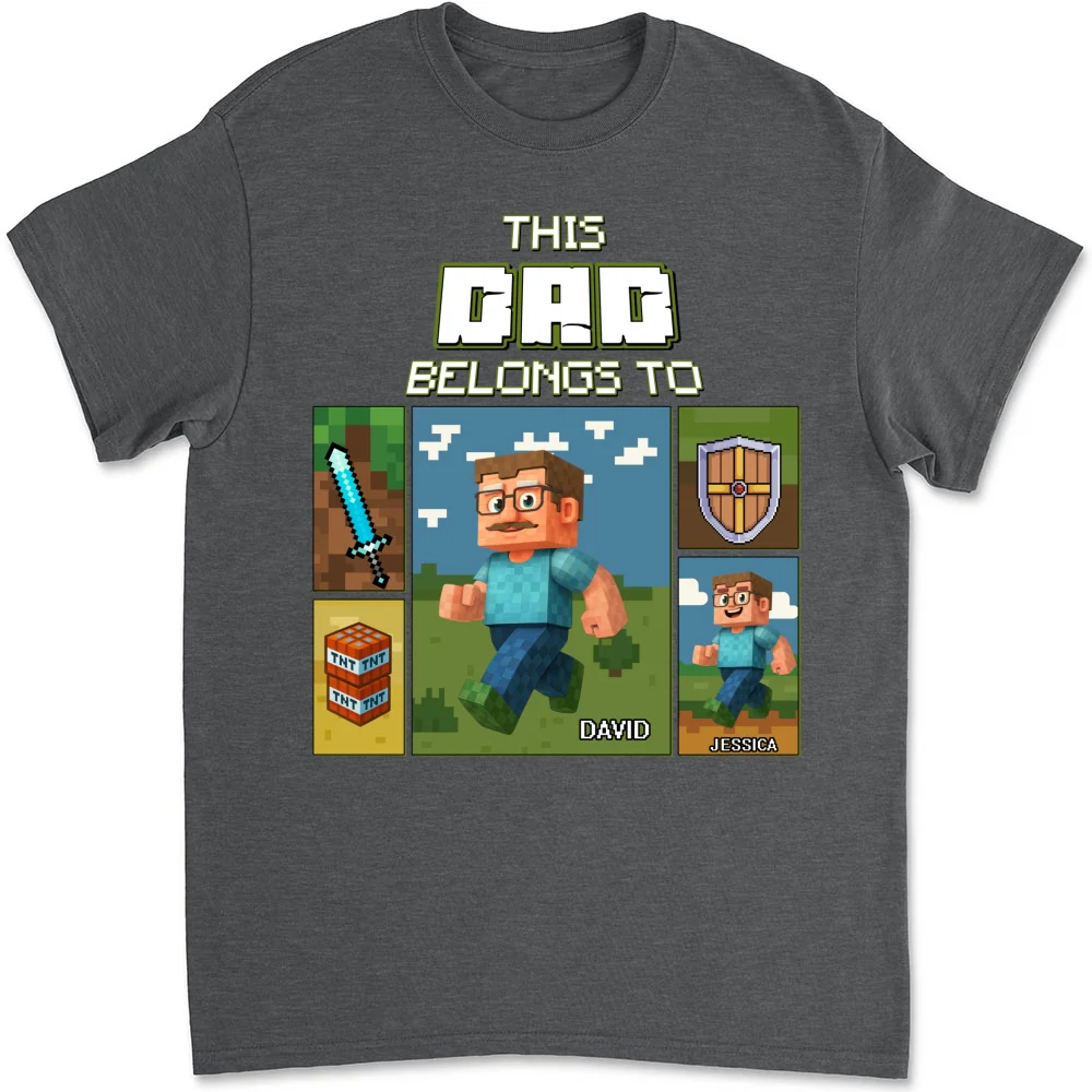This Awesome Dad Belongs To - Personalized Custom Shirt - Image 6