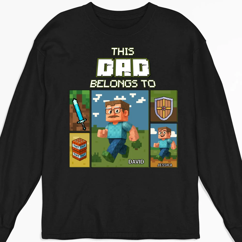 This Awesome Dad Belongs To - Personalized Custom Shirt - Image 9