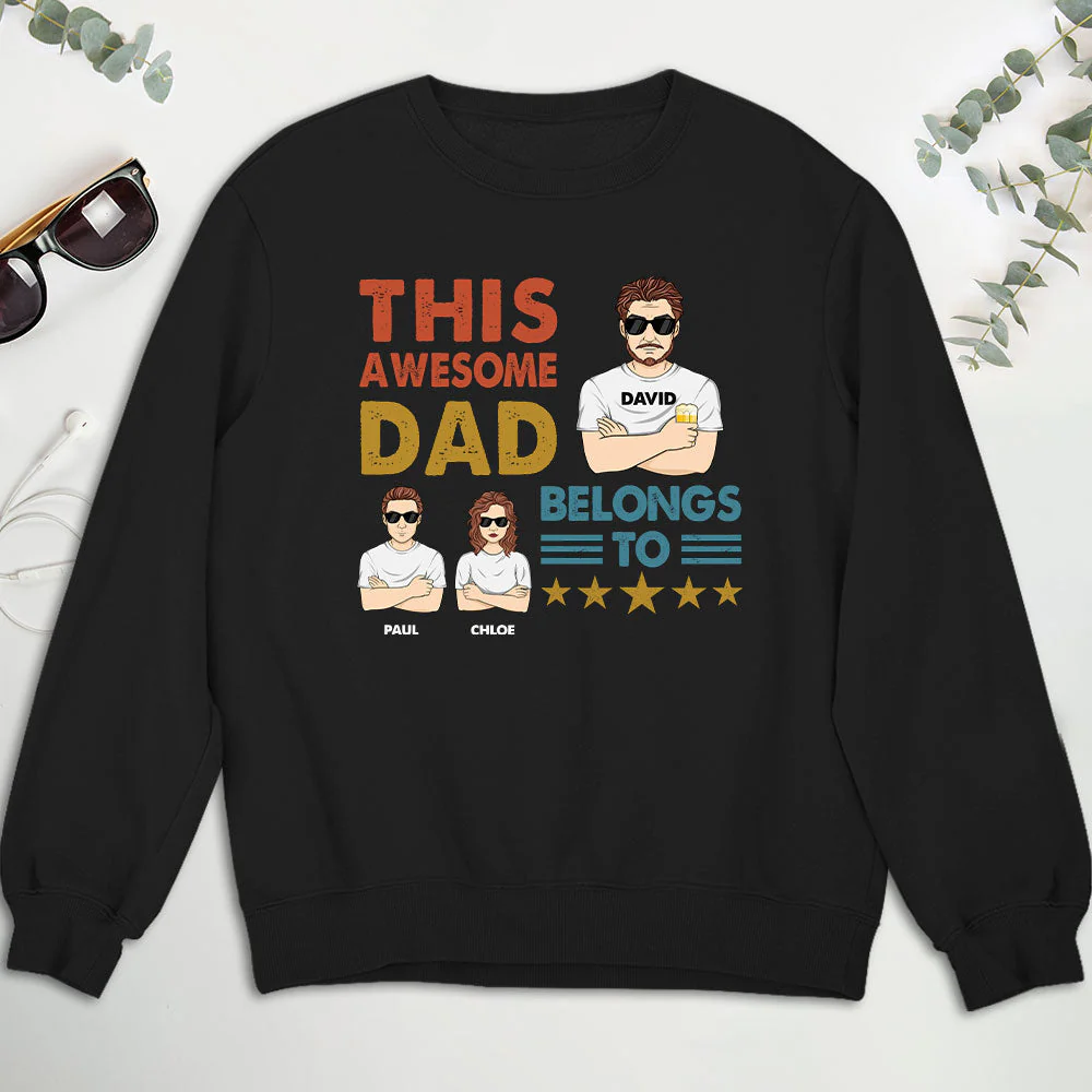 This Awesome Dad - Personalized Custom Shirt - Image 3