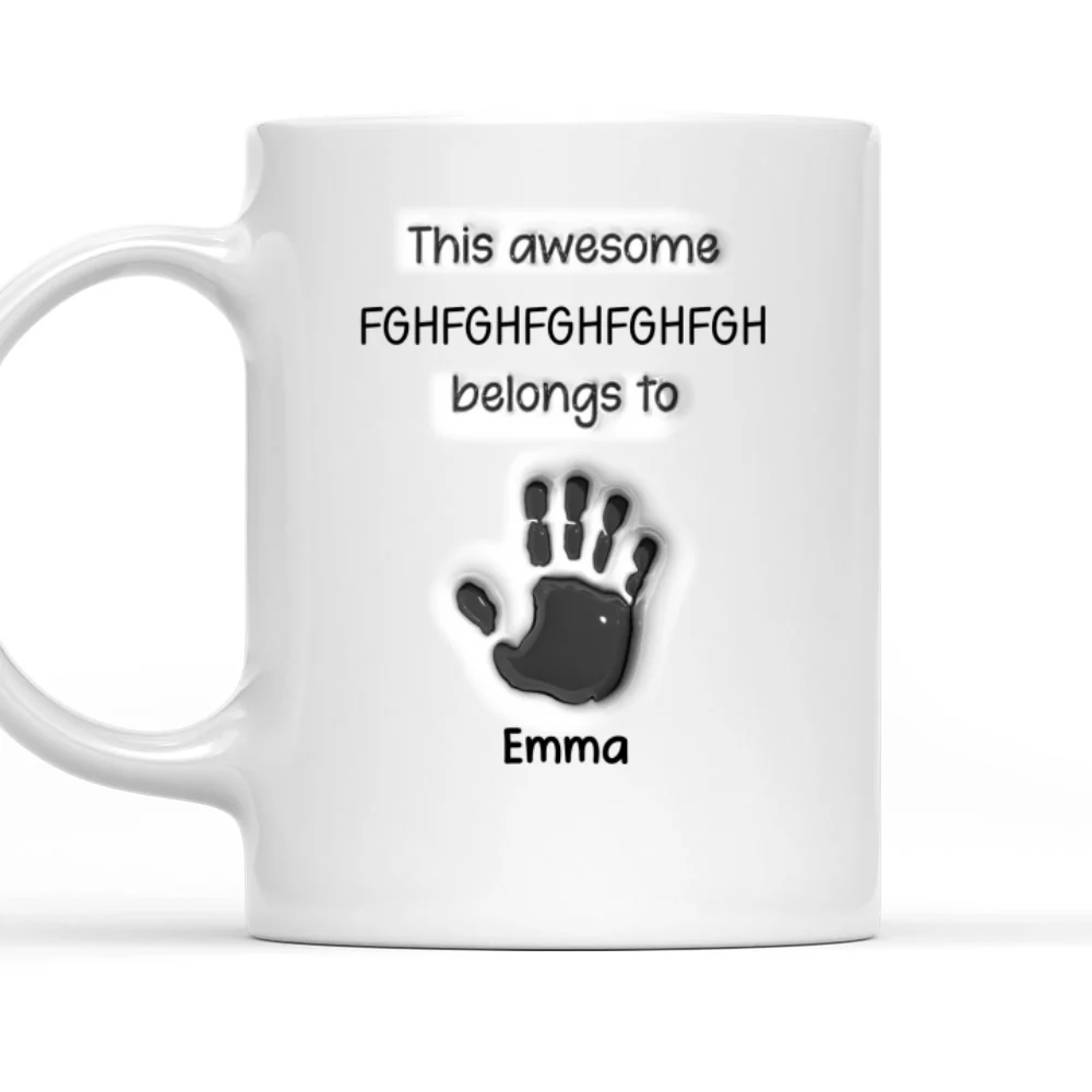 This Awesome Grandpa Belongs To - Personalized Custom 3D Inflated Effect Mug - Image 6