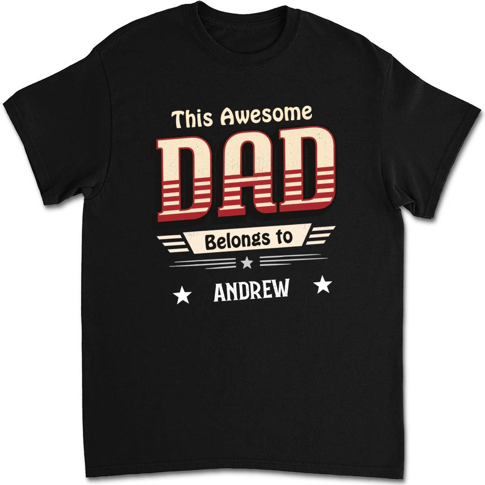 This Dad Belongs To Us - Personalized Custom Shirt - Image 7